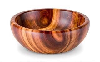 AI generated Beautiful Wooden Bowl photo