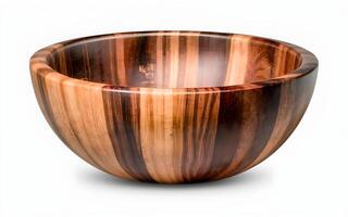 AI generated Beautiful Wooden Bowl photo