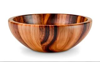 AI generated Beautiful Wooden Bowl photo