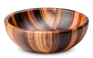 AI generated Beautiful Wooden Bowl photo