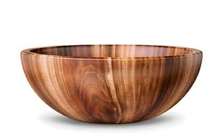 AI generated Beautiful Wooden Bowl photo