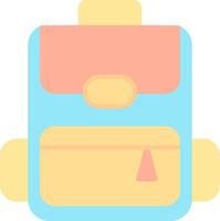 Backpack Flat Light Icon vector