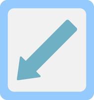 Diagonal Arrow Flat Light Icon vector