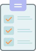 Lista de Verificación plano ligero icono vector