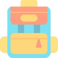 Backpack Flat Light Icon vector