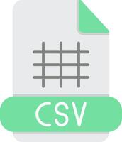 Csv Flat Light Icon vector