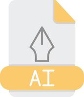 Ai Flat Light Icon vector