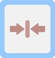 minimizar plano ligero icono vector