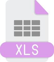 xls plano ligero icono vector