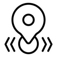 Taxi location icon outline vector. Online app vector
