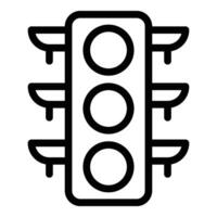 City traffic lights icon outline vector. Cab taxi map vector