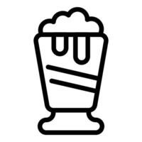 Cream latte drink icon outline vector. Cafe cream vector