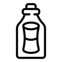 Message container bottle icon outline vector. Signal stopper vector