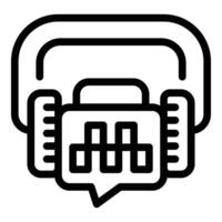 Taxi message icon outline vector. Parking app vector