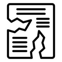 Entry document pass icon outline vector. Access key vector