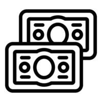 Cash taxi pay icon outline vector. Parking service vector