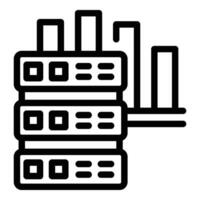 Data server icon outline vector. Entry passcode vector