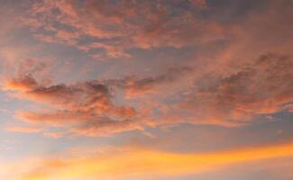 Cloudscape, colored clouds at sunset. After some edits. photo