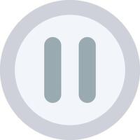 Pause Flat Light Icon vector