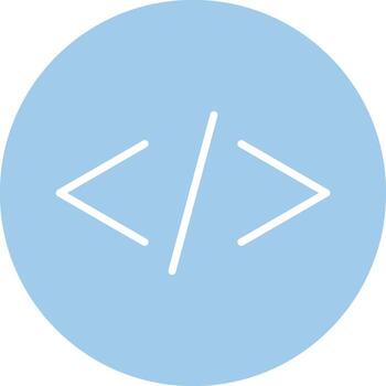 Coding Flat Light Icon vector