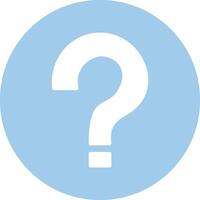 Question Flat Light Icon vector
