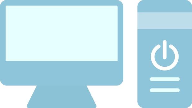 Computer Flat Light Icon vector