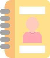 Contact Book Flat Light Icon vector