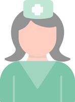 Nurse Flat Light Icon vector