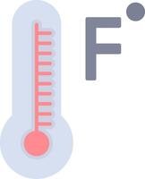 Fahrenheit Degrees Flat Light Icon vector