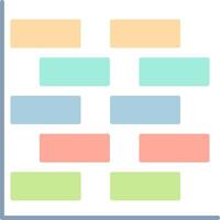 Gantt Chart Flat Light Icon vector