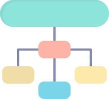 Hierarchical Structure Flat Light Icon vector