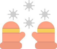 Winter gloves Flat Light Icon vector