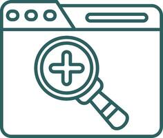 Zoom in Line Gradient Green Icon vector