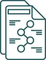 Infographics Line Gradient Green Icon vector