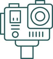 Action camera Line Gradient Green Icon vector