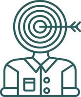 Audience Line Gradient Green Icon vector