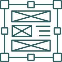 Layout Line Gradient Green Icon vector