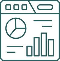 Dashboard Line Gradient Green Icon vector