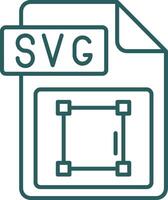 svg archivo formato línea degradado verde icono vector