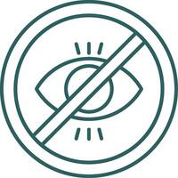 No illegitimate Line Gradient Green Icon vector