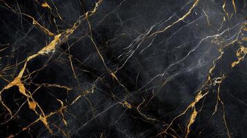 AI generated Textured of the black marble background. Gold and white patterned natural of dark gray marble texture. black marbel texture background. Black marble gold pattern luxury. dark grey photo