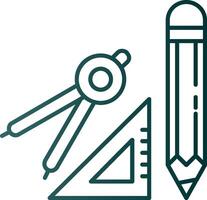 Geometry Line Gradient Green Icon vector