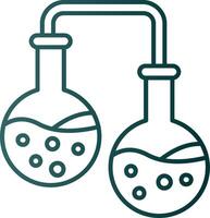 Experiment Line Gradient Green Icon vector