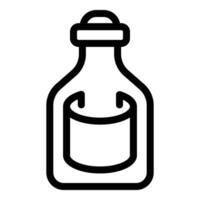 Message bottle icon outline vector. Vacant glass vector