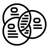 Data loss circle icon outline vector. System destroy vector