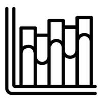 Data graph icon outline vector. Career training vector