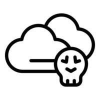 Data cloud loss icon outline vector. Erase system vector