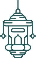 Oil lamp Line Gradient Green Icon vector