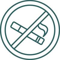 No smoking Line Gradient Green Icon vector