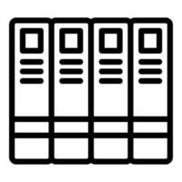 Book story icon outline vector. Stack learning read vector